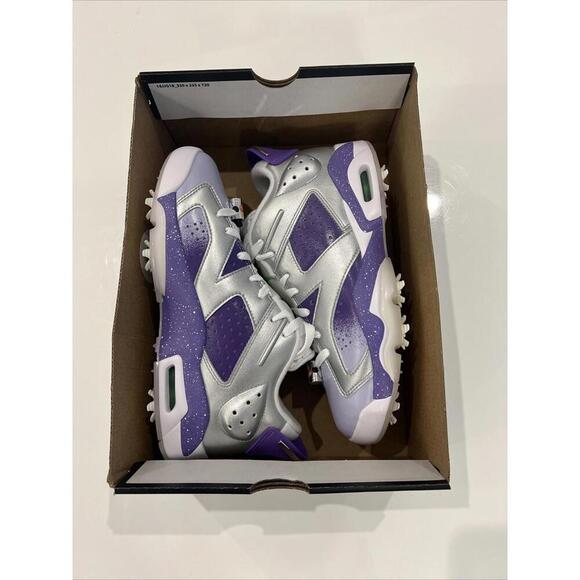 $219 Jordan Retro 6 G NRG U23 Men\'s Metallic Silver/Oxygen Purple FD0205 Size 9 main image 10